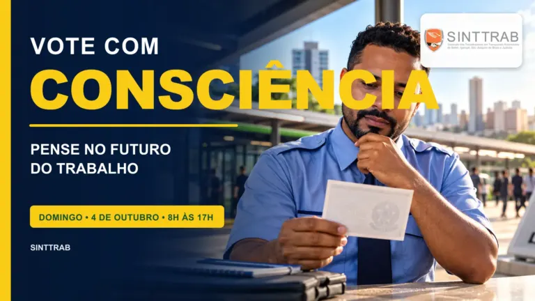 Peça apartidária de incentivo ao voto consciente do SINTTRAB